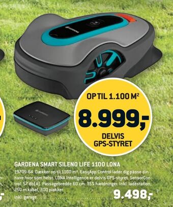 XL-BYG GARDENA SMART SILENO LIFE 1100 LONA tilbud