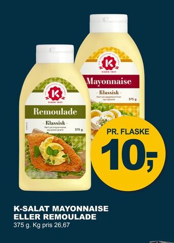 Let-Køb K-salat mayonnaise eller remoulade tilbud