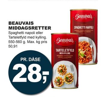Let-Køb Beauvais middagsretter tilbud