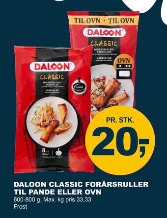Let-Køb Daloon classic forårsruller til pande eller ovn tilbud