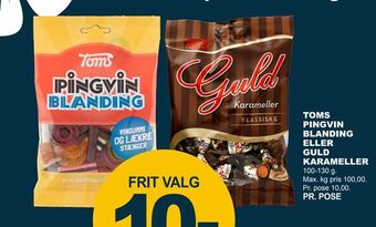 Let-Køb Toms pingvin blanding eller guld karameller tilbud