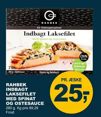 Let-Køb Rahbek indbagt laksefilet med spinat og ostesauce tilbud
