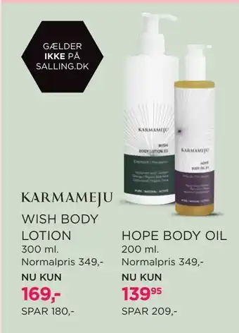 Salling Wish body lotion tilbud