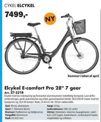 Biltema Elcykel E-comfort Pro 28" 7 gear tilbud