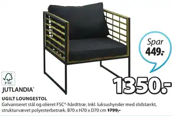 JYSK Ugilt Loungestol B70xH70xD70 cm tilbud