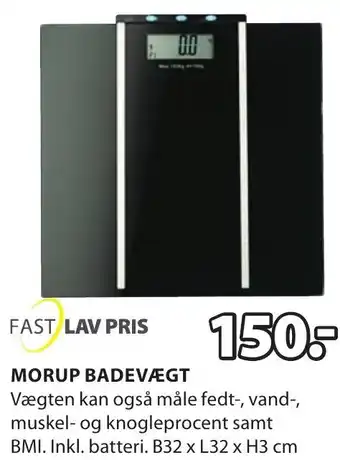 JYSK Morup Badevægt B32xL32xH3 cm tilbud