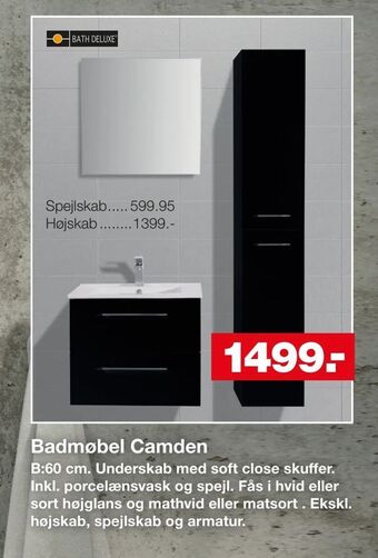 Bauhaus Badmøbel Camden tilbud