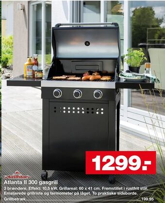 Bauhaus Atlanta II 300 gasgrill tilbud