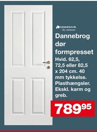 Bauhaus Dannebrog dør formpresset tilbud