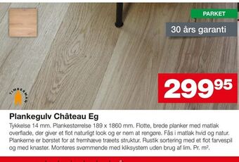 Bauhaus Plankegulv Château Eg tilbud