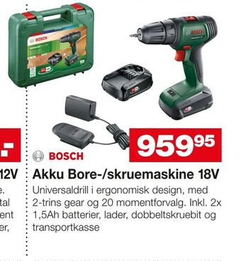 Bauhaus Akku Bore-/skruemaskine 18V tilbud