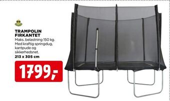 jem & fix Trampolin firkantet tilbud