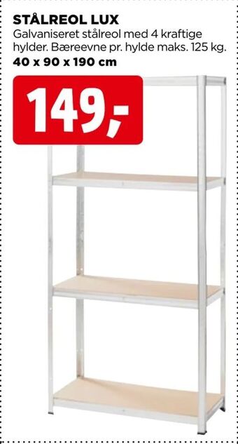 jem & fix Stålreol lux tilbud