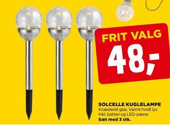 jem & fix Solcelle kuglelampe tilbud
