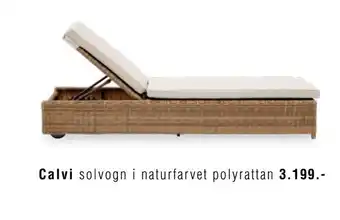 Solvogn i naturfarvet polyrattan