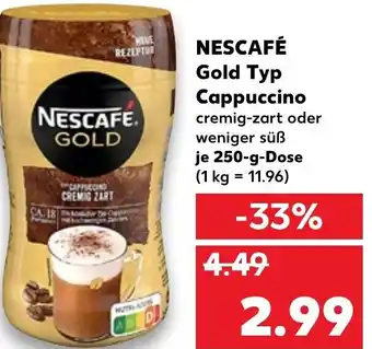 Kaufland Nescafé Gold Typ Cappucino 250 g tilbud