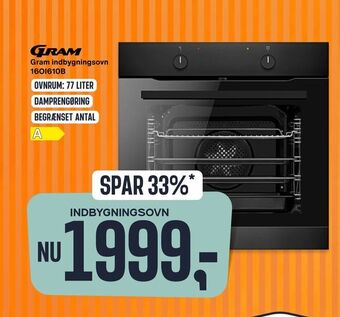 Skousen Gram indbygningsovn 16OI610B tilbud