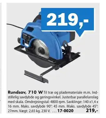 Rundsav, 710 W