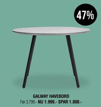 Ilva Galway havebord tilbud