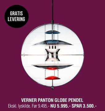 Verner panton globe pendel