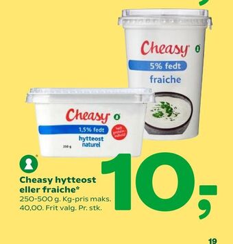 Coop 365 Cheasy hytteost eller fraiche tilbud