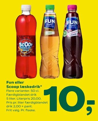 Coop 365 Fun eller Scoop læskedrik tilbud