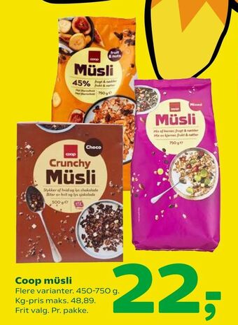 Coop 365 Coop müsli tilbud