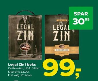 Coop 365 Legal Zin i boks tilbud