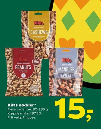 Coop 365 KiMs nødder tilbud