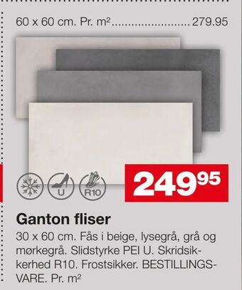 Bauhaus Ganton fliser tilbud