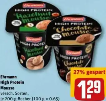 REWE DE Ehrmann High Protein Mousse 200g tilbud