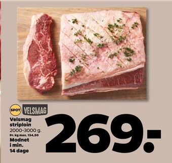 Netto Velsmag striploin tilbud