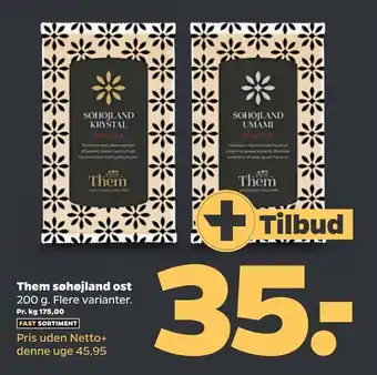 Netto Them søhøjland ost tilbud