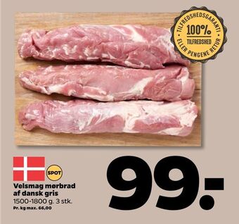 Netto Velsmag mørbrad af dansk gris tilbud