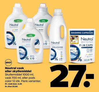 Netto Neutral vask eller skyllemiddel tilbud