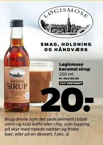 Netto Løgismose karamel sirup tilbud