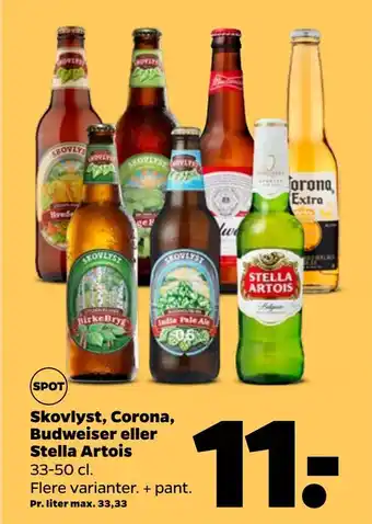 Netto Skovlyst, Corona, Budweiser eller Stella Artois tilbud