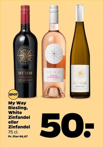 My Way Riesling, White Zinfandel eller Zinfandel