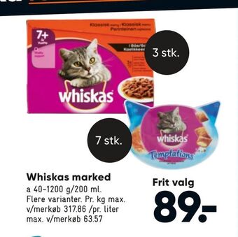 Bilka Whiskas marked tilbud