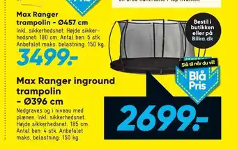Bilka Max Ranger inground trampolin - Ø396 cm tilbud