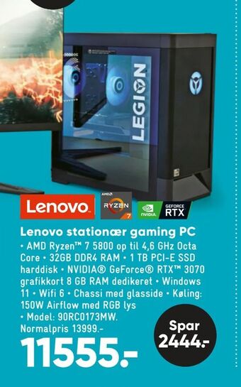 Bilka Lenovo stationær gaming PC tilbud