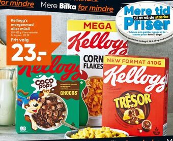 Bilka Kellogg's morgenmad eller müsli tilbud