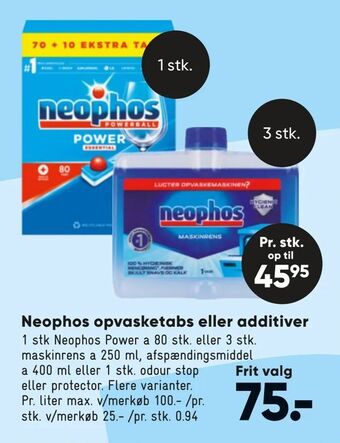 Bilka Neophos opvasketabs eller additiver tilbud
