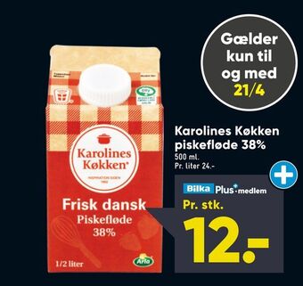 Bilka Karolines Køkken piskefløde 38% tilbud