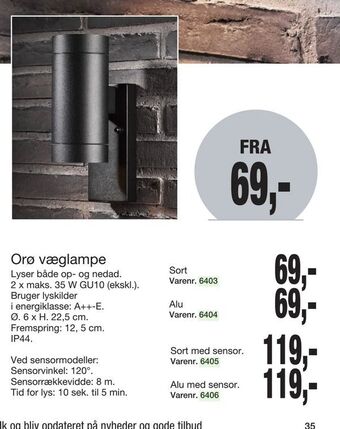 Harald Nyborg Orø væglampe tilbud