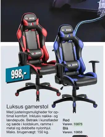 Luksus gamerstol