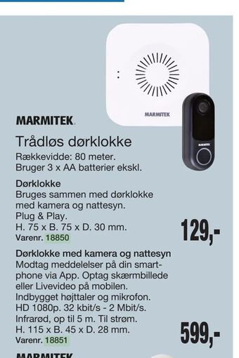 Harald Nyborg Trådløs dørklokke tilbud