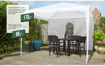 Harald Nyborg Havepavillon 3 x 3 m tilbud