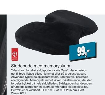 Harald Nyborg Siddepude med memoryskum tilbud