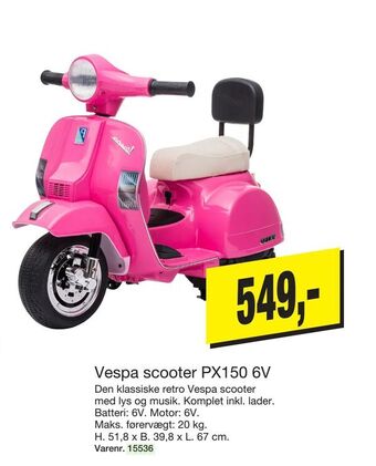 Harald Nyborg Vespa scooter PX150 6V tilbud